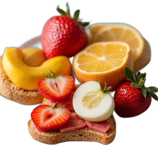 food, photorealistic, 3d render, healthy transparent PNG cut-out
