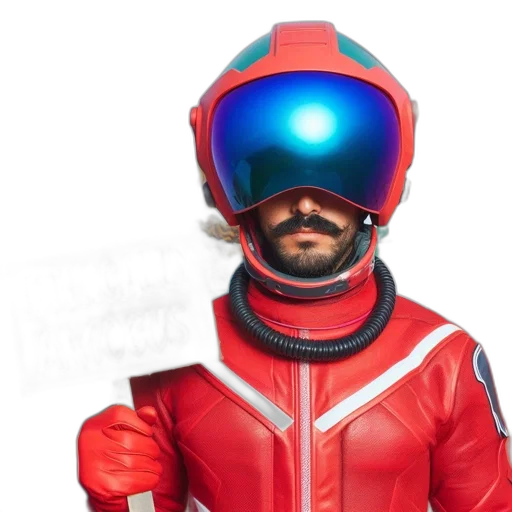 robot, mask, jacket, face transparent PNG cut-out
