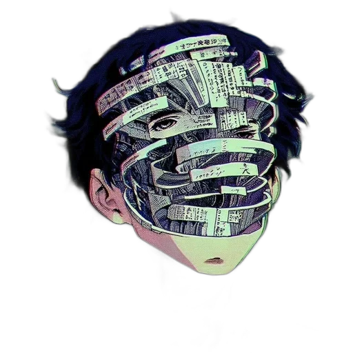 mask, face, robot, hair transparent PNG cut-out