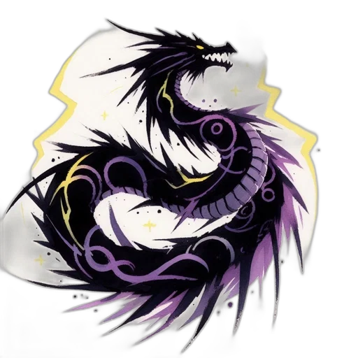 dragon, staff, fantasy art, concept art transparent PNG cut-out