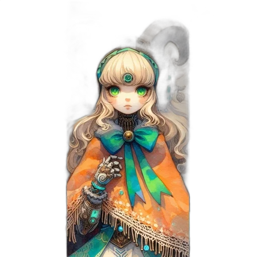 staff, dress, mask, dragon transparent PNG cut-out