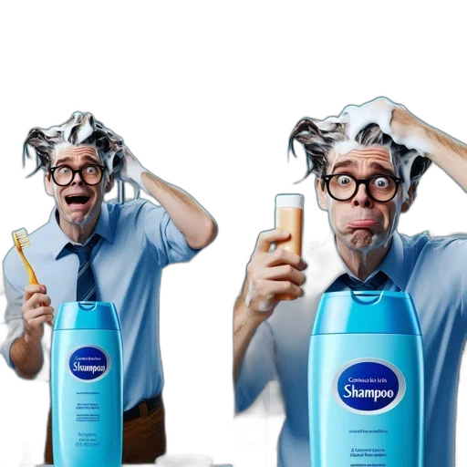 bottle, mask, creature, hair transparent PNG cut-out