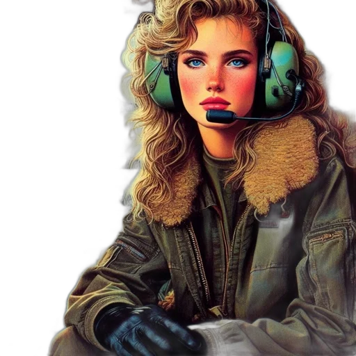 jacket, face, concept art, photorealistic transparent PNG cut-out