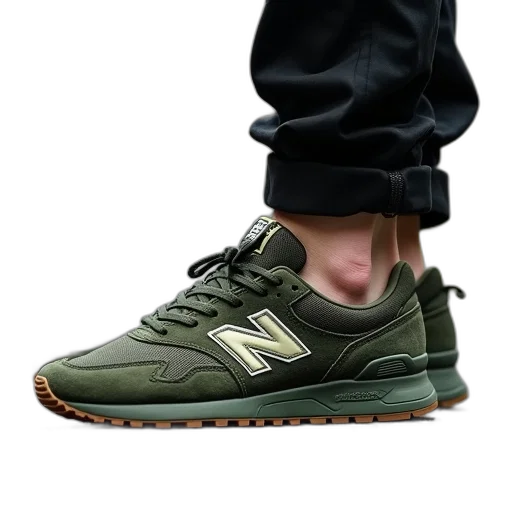shoes, 3d render, photorealistic, green transparent PNG cut-out