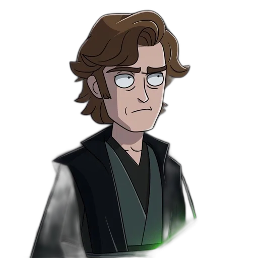 staff, jacket, hair, cartoon transparent PNG cut-out