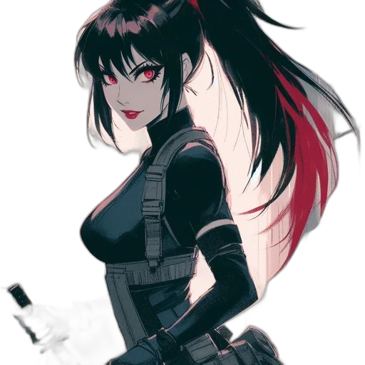weapon, cyberpunk, anime, comic book art transparent PNG cut-out