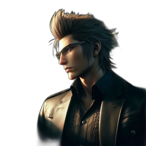 jacket, face, staff, hair transparent PNG cut-out