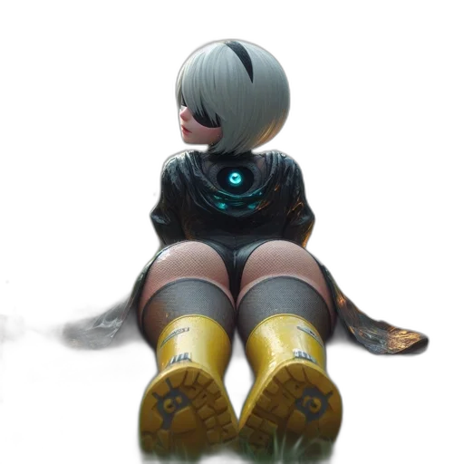 robot, dress, mask, creature transparent PNG cut-out
