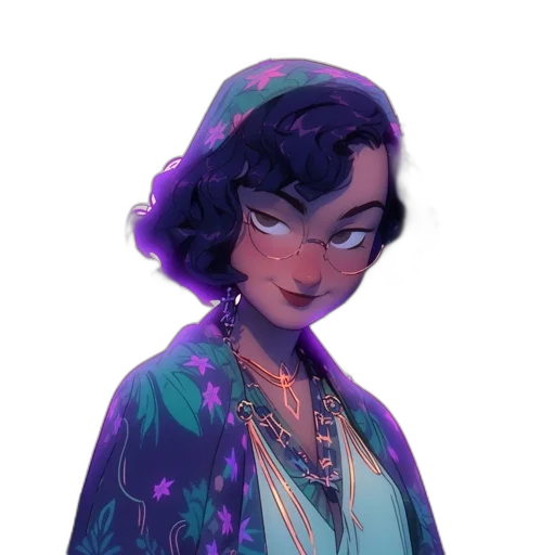 dress, jewelry, face, staff transparent PNG cut-out