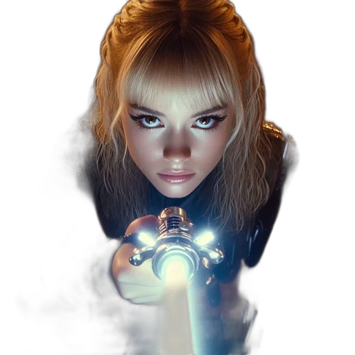 weapon, staff, robot, face transparent PNG cut-out