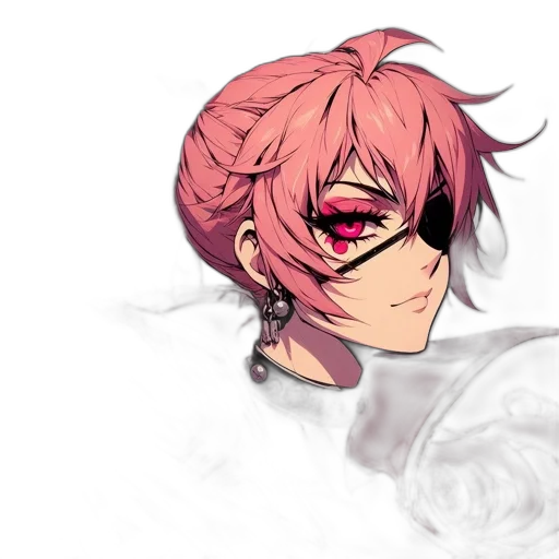 mask, face, hair, weapon transparent PNG cut-out