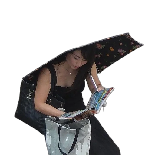 umbrella, jacket, hat, dress transparent PNG cut-out