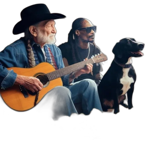 hat, animal, two, men transparent PNG cut-out