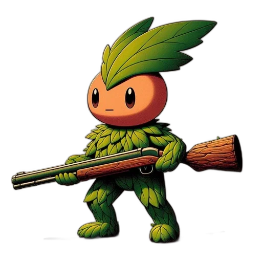 weapon, staff, creature, animal transparent PNG cut-out