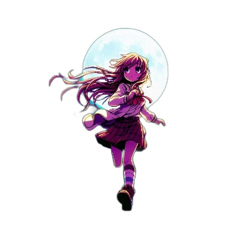 staff, dress, umbrella, hair transparent PNG cut-out