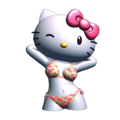 dress, animal, 3d render, cartoon transparent PNG cut-out