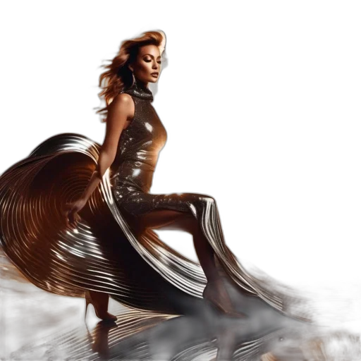 dress, hair, fantasy art, photorealistic transparent PNG cut-out