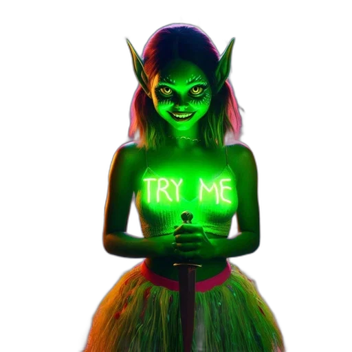 creature, mask, dress, fantasy art transparent PNG cut-out