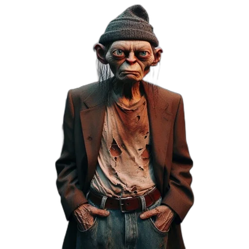 jacket, staff, animal, face transparent PNG cut-out
