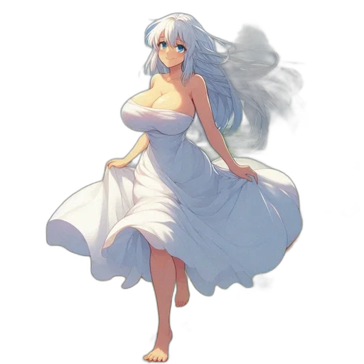 dress, staff, concept art, fantasy art transparent PNG cut-out
