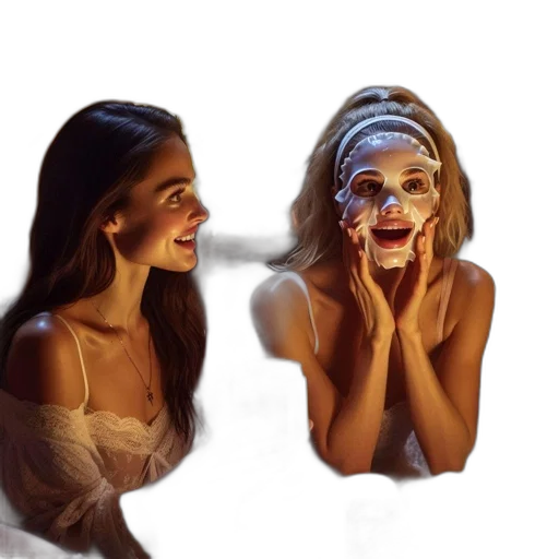 mask, face, jewelry, photorealistic transparent PNG cut-out