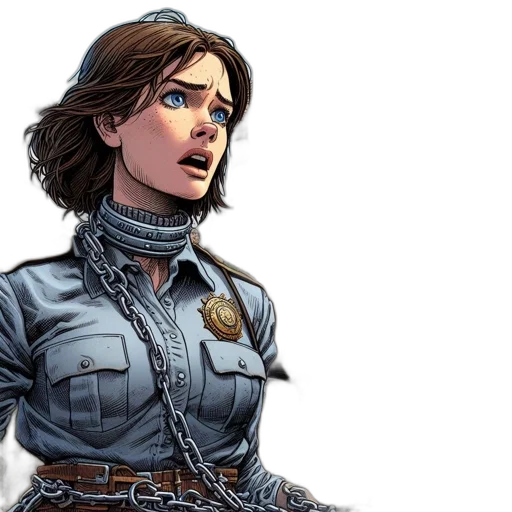 comic book art, concept art, woman, blue transparent PNG cut-out