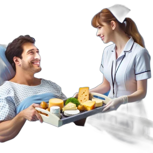 food, photorealistic, 3d render, hospital transparent PNG cut-out