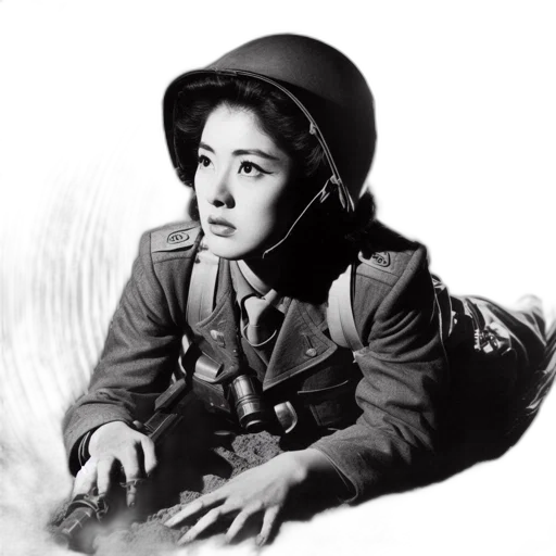 jacket, staff, weapon, face transparent PNG cut-out
