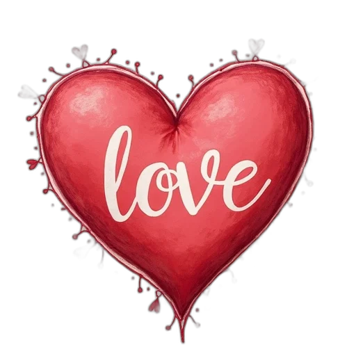 photorealistic, hand, drawn, love transparent PNG cut-out