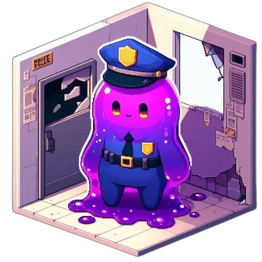 staff, robot, creature, pixel art transparent PNG cut-out