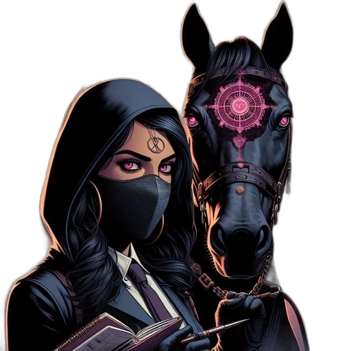 mask, comic book art, concept art, fantasy art transparent PNG cut-out
