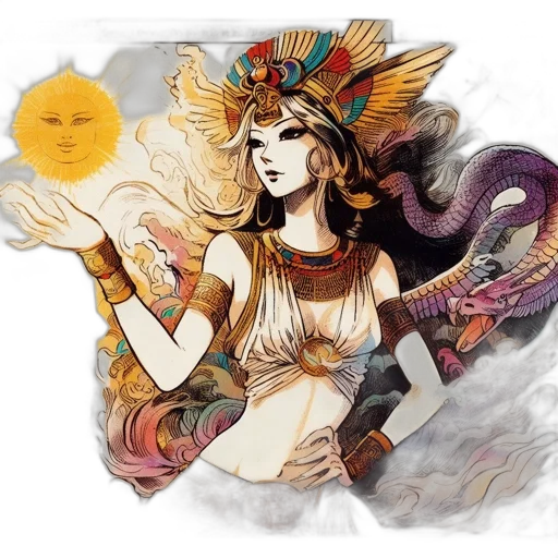 fantasy art, concept art, watercolor, pixel art transparent PNG cut-out