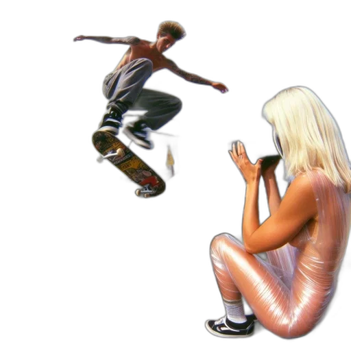 shoes, concept art, photorealistic, vaporwave transparent PNG cut-out