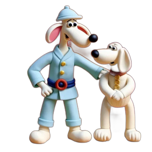 staff, animal, 3d render, cartoon transparent PNG cut-out