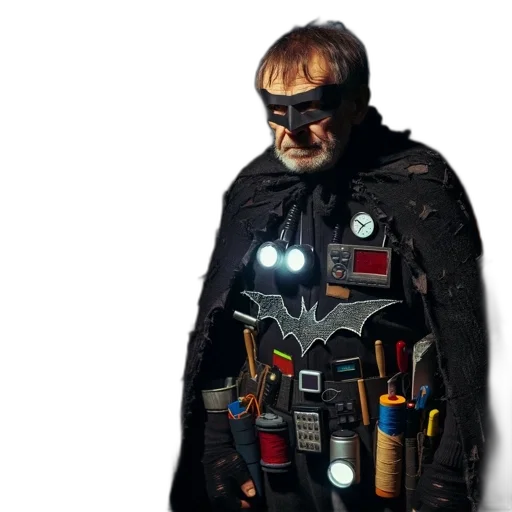 jacket, staff, mask, robot transparent PNG cut-out