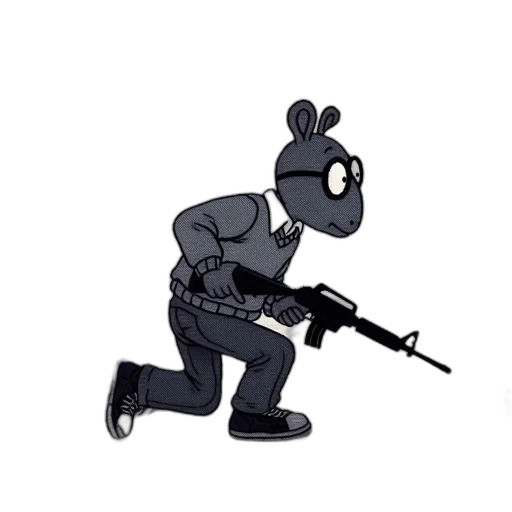 weapon, robot, staff, animal transparent PNG cut-out