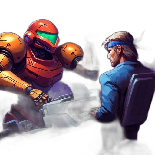 robot, concept art, pixel art, cyberpunk transparent PNG cut-out