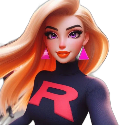 face, cartoon, 3d render, concept art transparent PNG cut-out