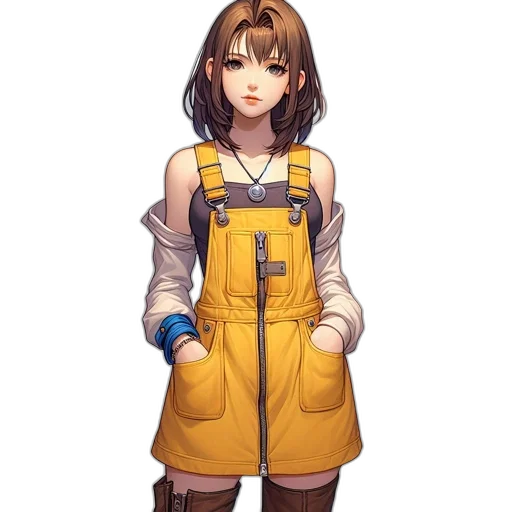 dress, staff, jacket, face transparent PNG cut-out