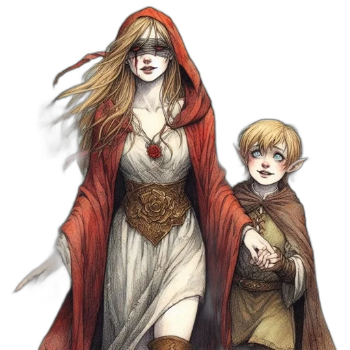 fantasy art, concept art, watercolor, comic book art transparent PNG cut-out