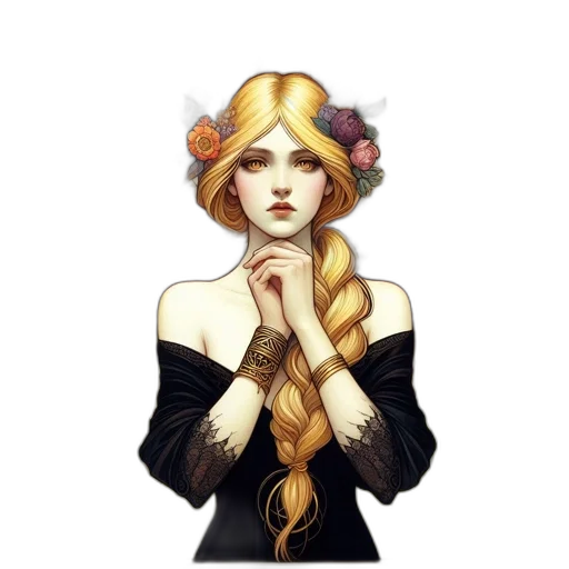 crown, dress, hat, staff transparent PNG cut-out