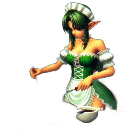 dress, staff, weapon, 3d render transparent PNG cut-out