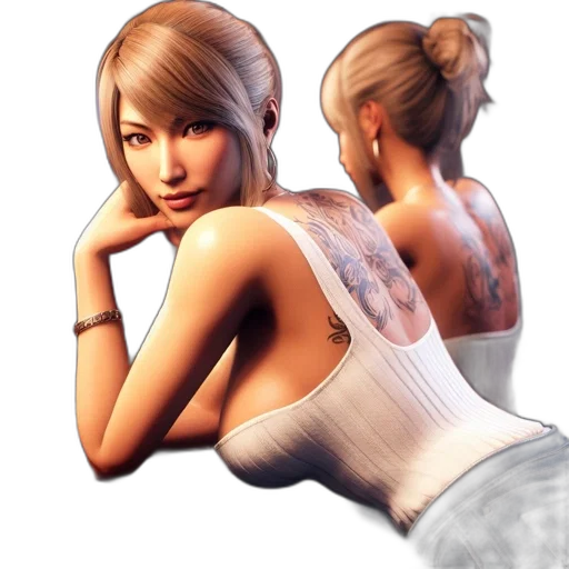 face, photorealistic, concept art, 3d render transparent PNG cut-out