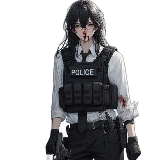 weapon, jacket, staff, concept art transparent PNG cut-out