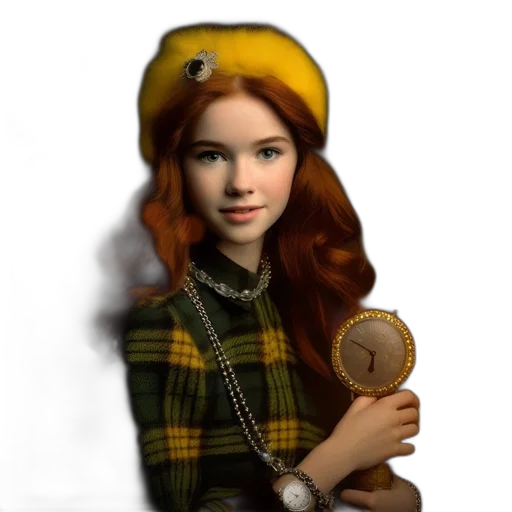 hat, jewelry, face, photorealistic transparent PNG cut-out