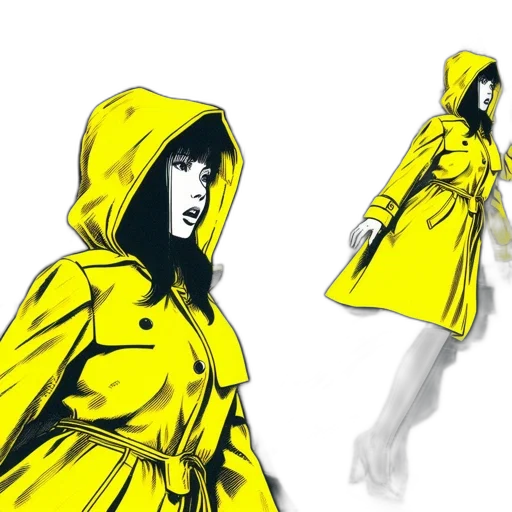 jacket, dress, umbrella, concept art transparent PNG cut-out