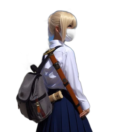 staff, jacket, weapon, dress transparent PNG cut-out
