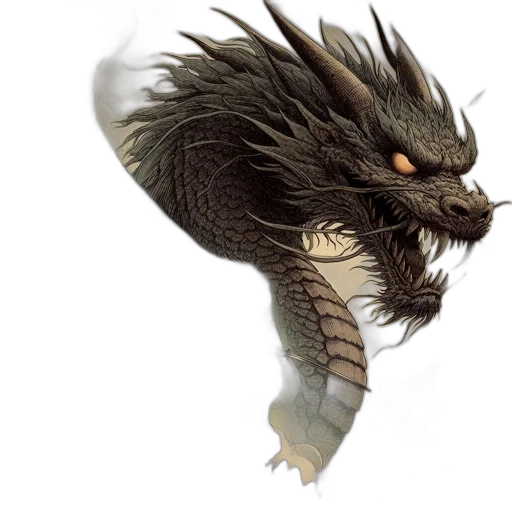 dragon, creature, animal, hair transparent PNG cut-out