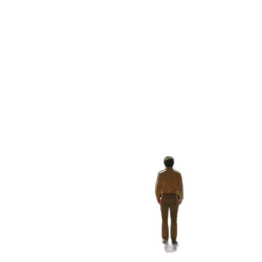 robot, jacket, staff, creature transparent PNG cut-out