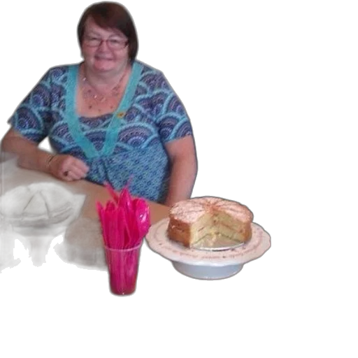 food, dress, woman, sits transparent PNG cut-out